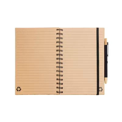 Pacifica Spiral A5 Bamboo Notebook