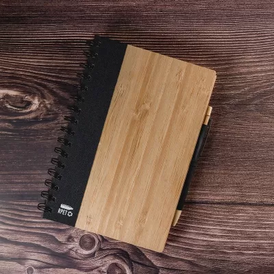 Pacifica Spiral A5 Bamboo Notebook