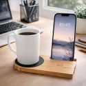 Warmer Bamboo Cup with Inductive Charger