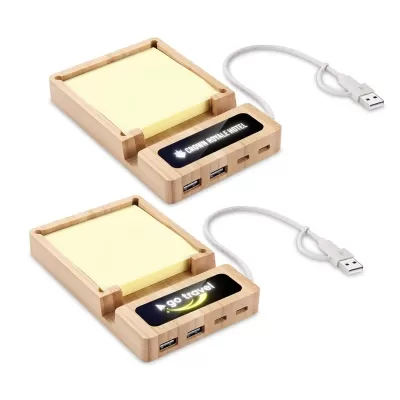 Lumos 15W Acrylic USB and Note USB Hub