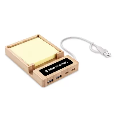 Lumos 15W Acrylic USB and Note USB Hub