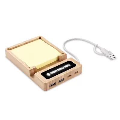 Lumos 15W Acrylic USB and Note USB Hub
