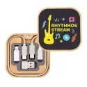 Reveal Inductive Square Bamboo Charger Set