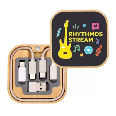 Reveal Inductive Square Bamboo Charger Set
