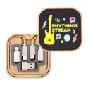 Reveal Inductive Square Bamboo Charger Set