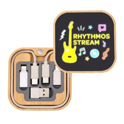 Reveal Inductive Square Bamboo Charger Set