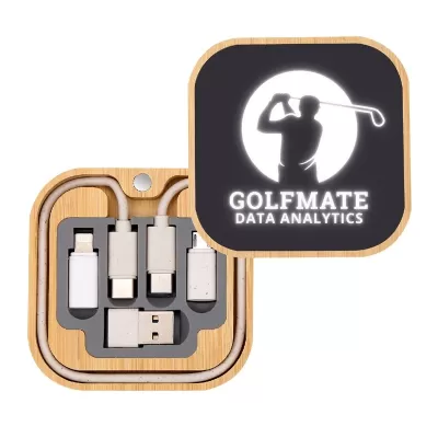 Reveal Inductive Square Bamboo Charger Set