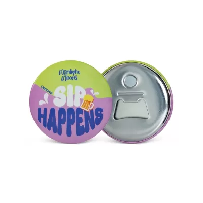 Button Steel Bottle Opener