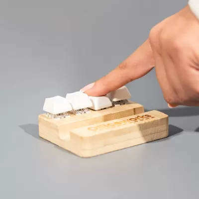 Bamboo Stand Holder Key Pressing Stress Reliever