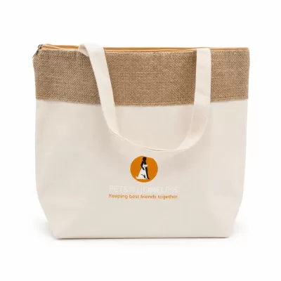 Brooke Jute and Cotton Cooler Bag