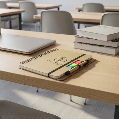A5 Kraft Notebook and Sticky Note Set