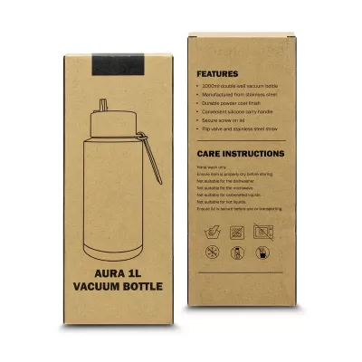 Aura 1L Stainless Steel Vacuum Bottle
