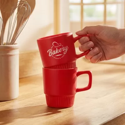 Barista 300ml Ceramic Stackable Coffee Mug