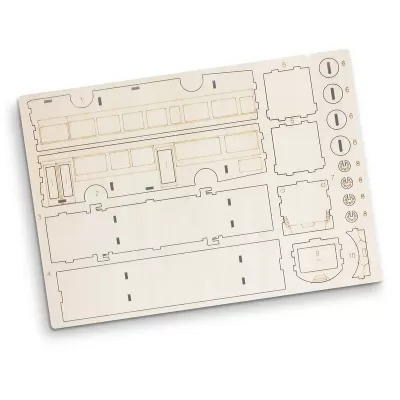 BRANDCRAFT Bus Wooden Model Kit