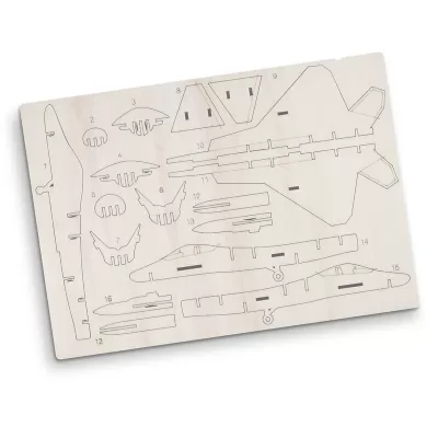 BRANDCRAFT Jet Fighter Wooden Model Kit