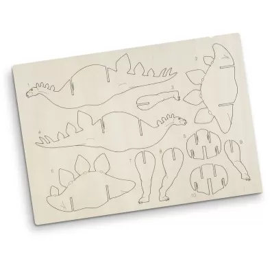 BRANDCRAFT Stegosaurus Wooden Model Kit