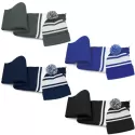 Commodore Acrylic Scarf and Beanie with Pom Pom Set