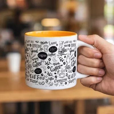 branded Cora 355ml Ceramic Coffee Mug, from our range of promotional Coffee Mugs