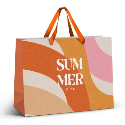 Extra Large 18L Full Colour Ribbon Handle Paper Bag