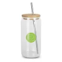 Fallon 550ml Bamboo Lid Glass Tumbler