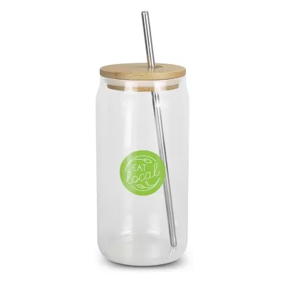 Fallon 550ml Bamboo Lid Glass Tumbler