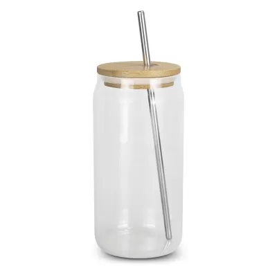 Fallon 550ml Bamboo Lid Glass Tumbler