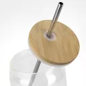 Fallon 550ml Bamboo Lid Glass Tumbler
