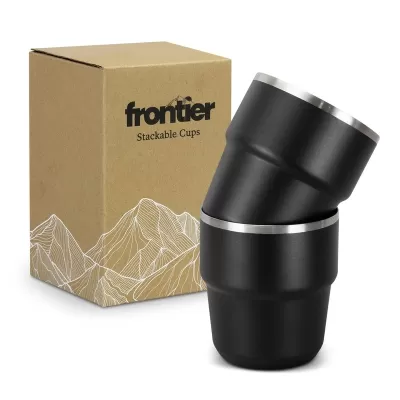 Frontier 2 Piece Stainless Steel Stackable Cup Set