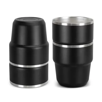 Frontier 2 Piece Stainless Steel Stackable Cup Set