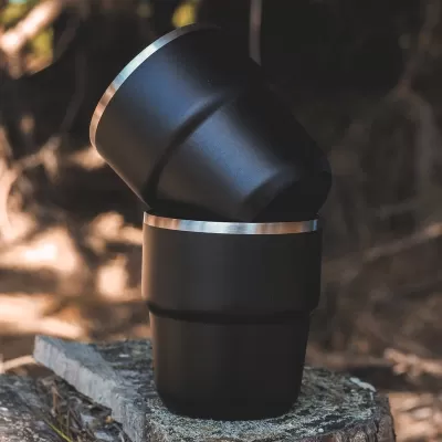 Frontier 2 Piece Stainless Steel Stackable Cup Set