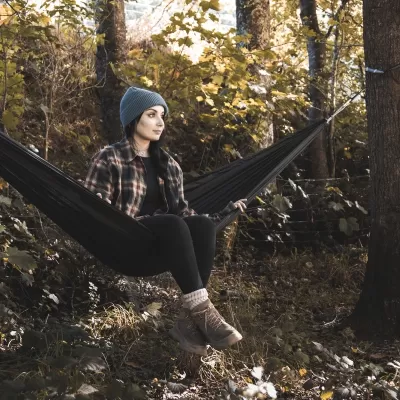 branded Frontier Stratus Outdoor Nylon Hammock, from our range of promotional Frontier