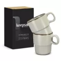 Keepsake 2 Piece Ceramic Stackable Coffee Cup Set