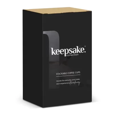 Keepsake 2 Piece Ceramic Stackable Coffee Cup Set
