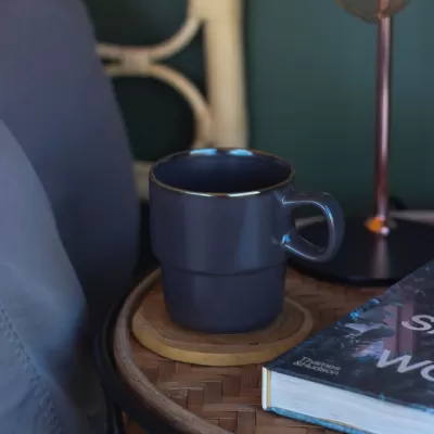Keepsake 2 Piece Ceramic Stackable Coffee Cup Set