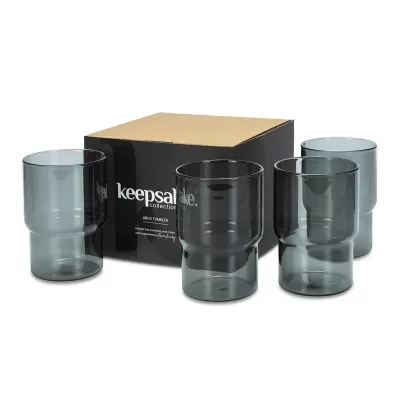 Keepsake Arlo 4 Piece 350ml Glass Tumbler Set