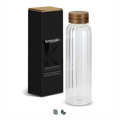 Keepsake Linear 600ml Glass Drink Bottle