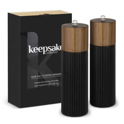 Keepsake Noir Acacia Salt and Pepper Grinder Set