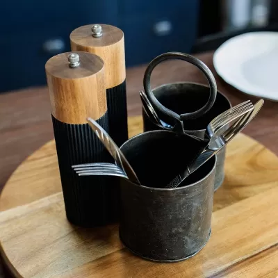 Keepsake Noir Acacia Salt and Pepper Grinder Set