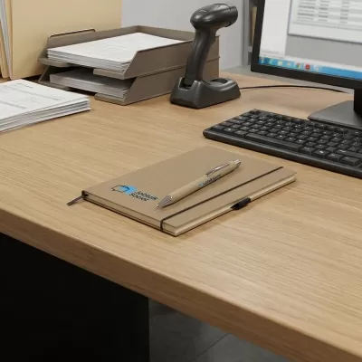 Kraft Notebook and Pen Gift Set