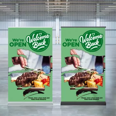 Luxury SC Approved 85 x 140cm Polyester Pull Up Banner