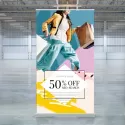 Luxury Wide 120 x 220cm Polyester Pull Up Banner