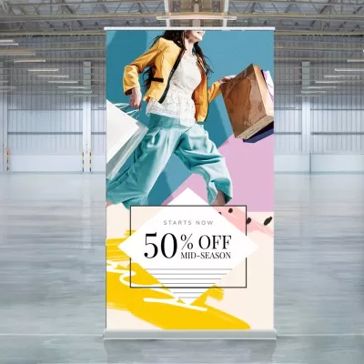 Luxury Wide 120 x 220cm Polyester Pull Up Banner