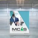 Luxury Wide SC Approved 120 x 140cm Polyester Pull Up Banner