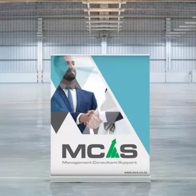 Luxury Wide SC Approved 120 x 140cm Polyester Pull Up Banner