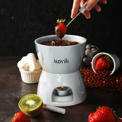 Mini Ceramic Fondue Set