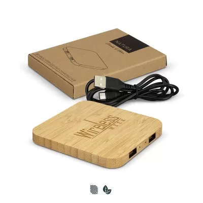 NATURA 15W Bamboo Wireless Charging Hub