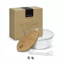 NATURA Iris Bamboo Lid Glass Food Container