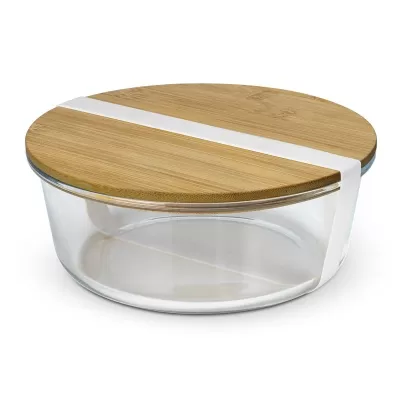 NATURA Iris Bamboo Lid Glass Food Container