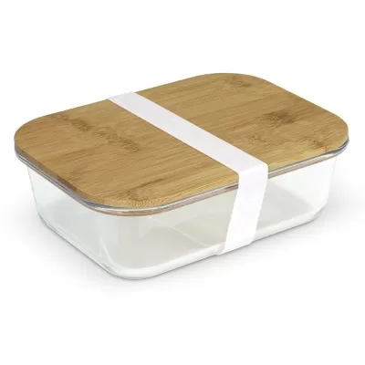 NATURA Iris Bamboo Lid Glass Lunch Box