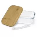NATURA Iris Bamboo Lid Glass Lunch Box